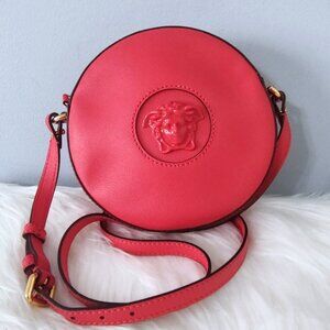 Versace La Medusa round nappa leather crossbody bag NFC EUC